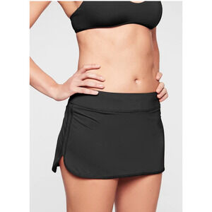 Athleta XS black Tidal Skirt skort swim bathing suit bottom bikini coverup SUP